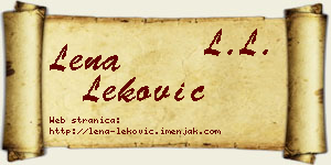 Lena Leković vizit kartica